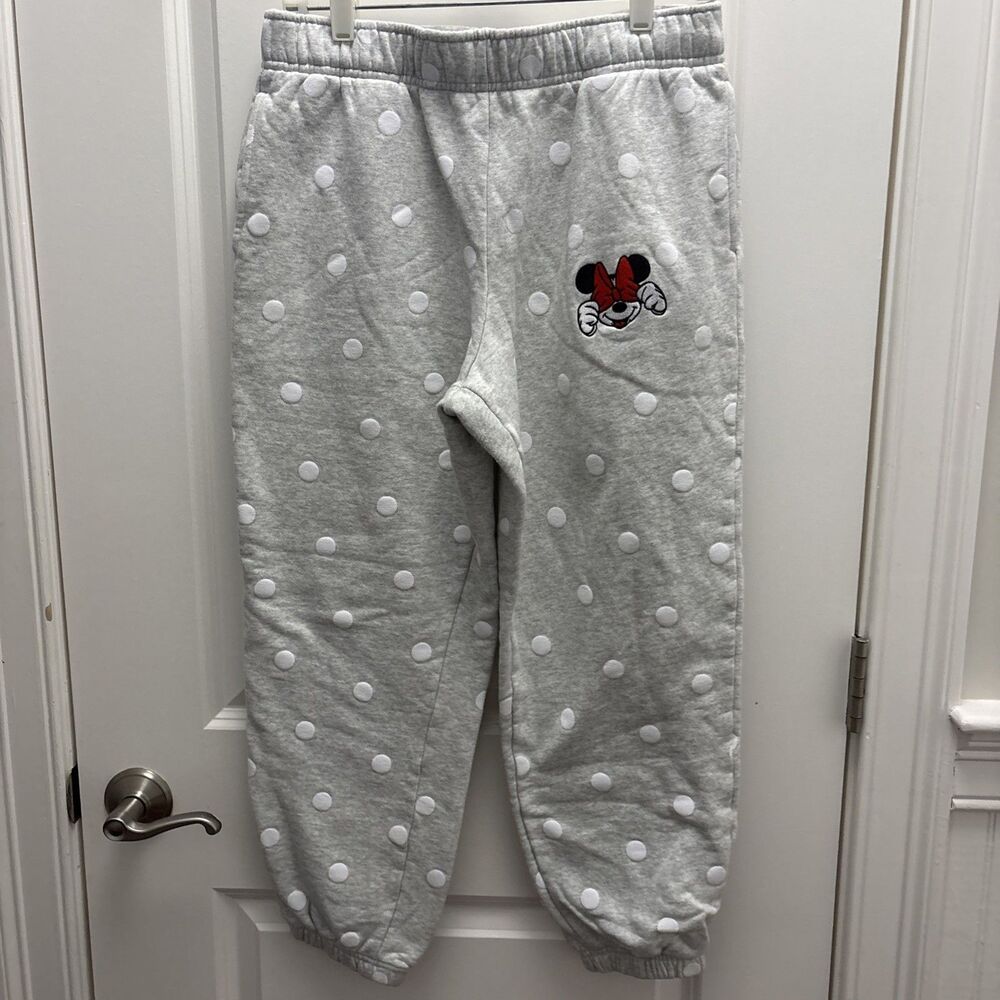 Disney Parks Minnie Mouse Jogger Sweatpants – Gray Polka Dot - New / never worn